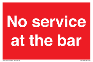 No service at the bar